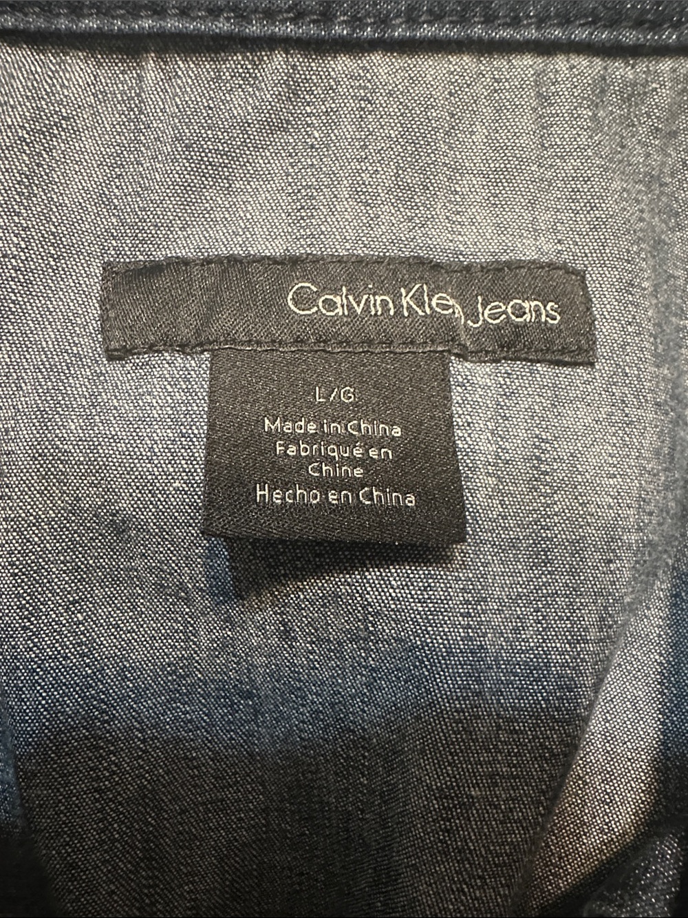 Calvin Klein Dark Blue Denim Shirt Dress - Picture 5 of 5